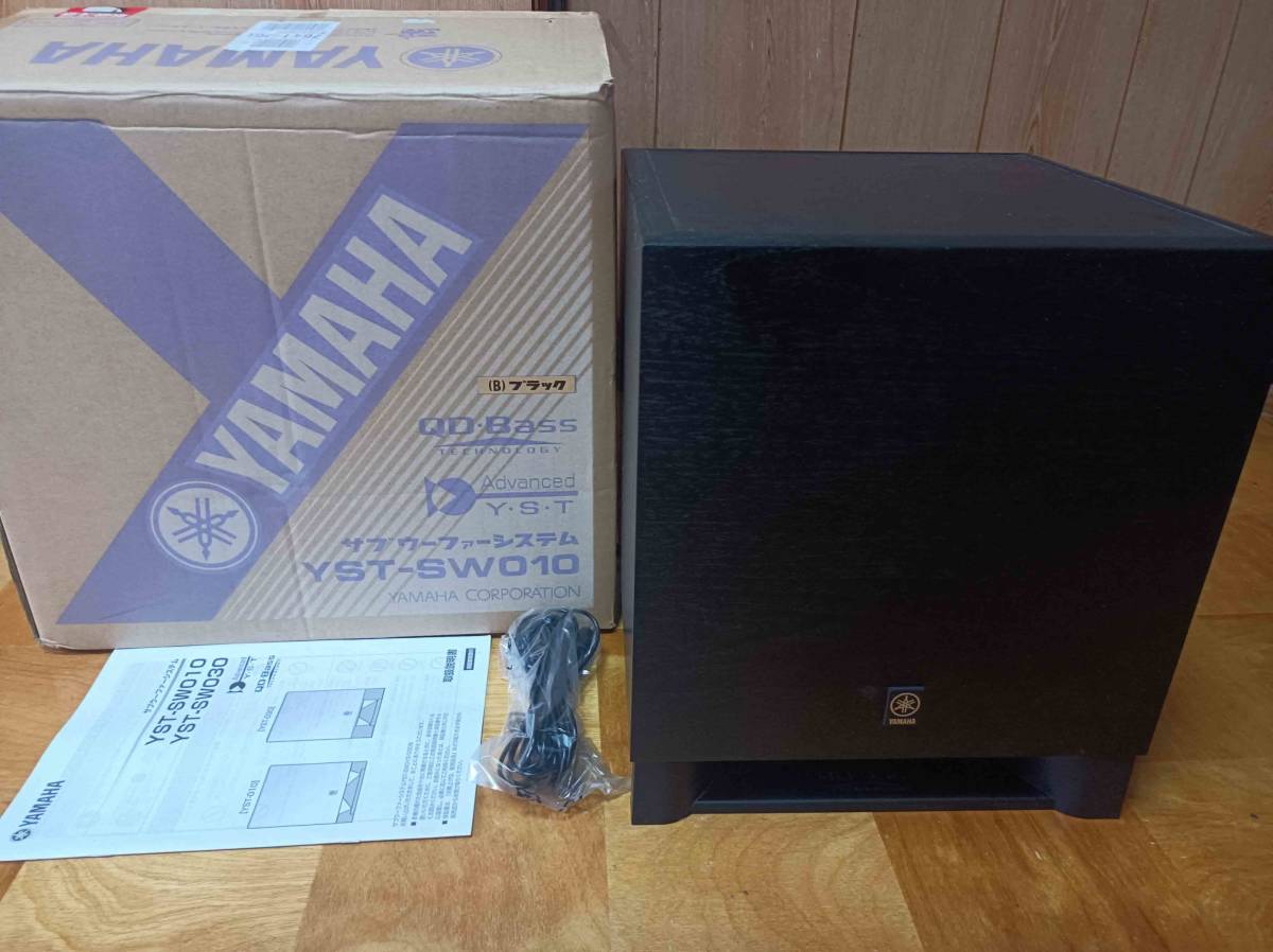 □YAMAHA ヤマハ YST-SW010 サブウーファー ブラック 動作品 xvpbvx