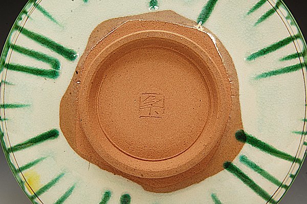 幸兵衛窯 人間国宝「加藤卓男」作 ペルシア三彩鳥文 大皿 希少