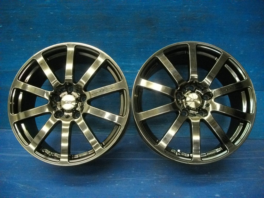 H】無限 MUGEN NR 18インチ 8.0J +50 5H PCD120 ホイールのみ 2本