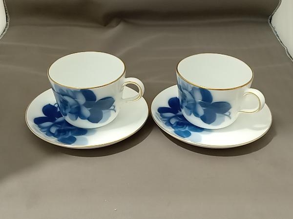 大倉陶園 OKURA オークラ カップ&ソーサー 4客 カップ2個 色蒔き ライト 美品 OKURA オークラ 大倉陶園 ティーカップ&ソーサー セット