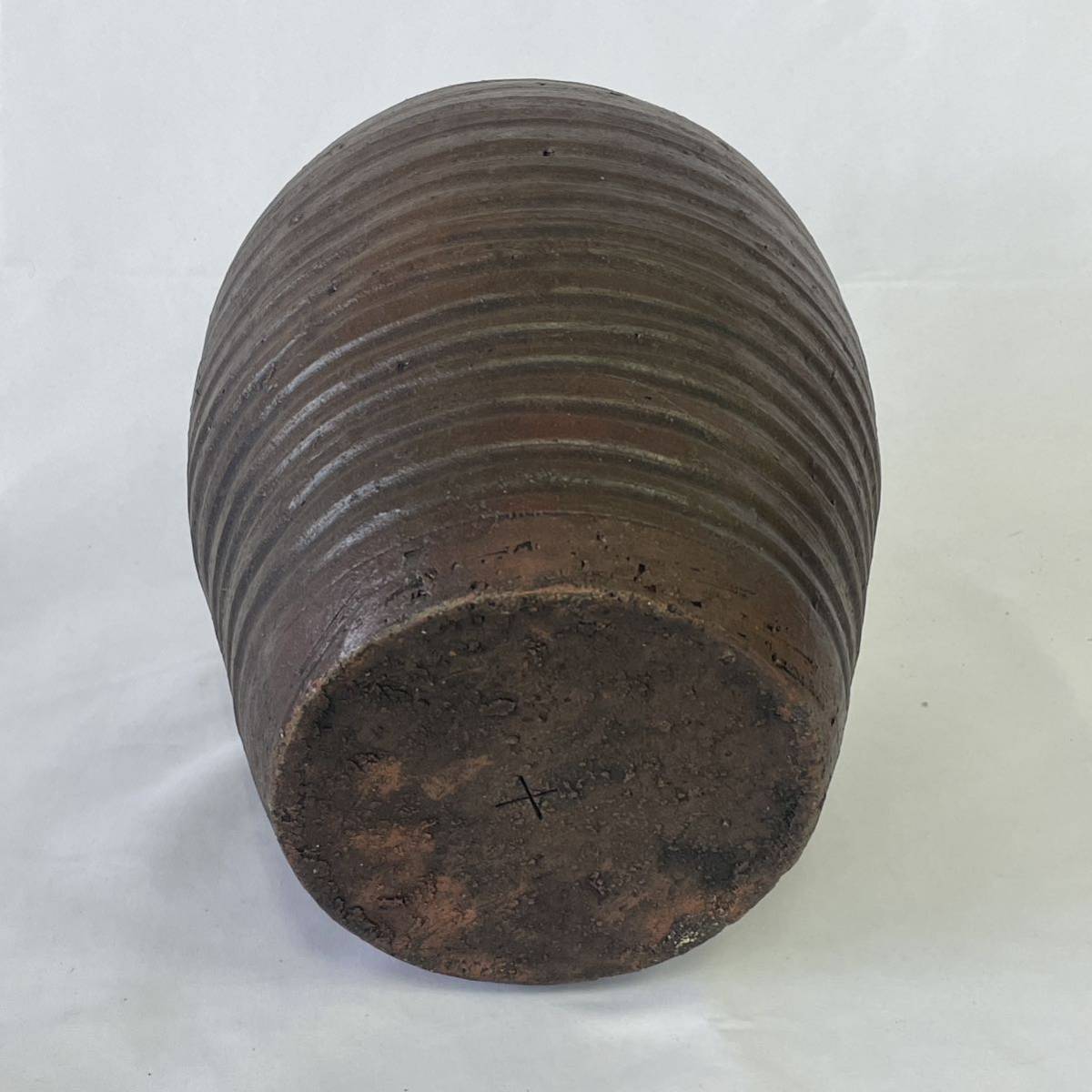 古備前 壺 備前焼 花入 花器 つぼ 超美品室町時代 波状文壷