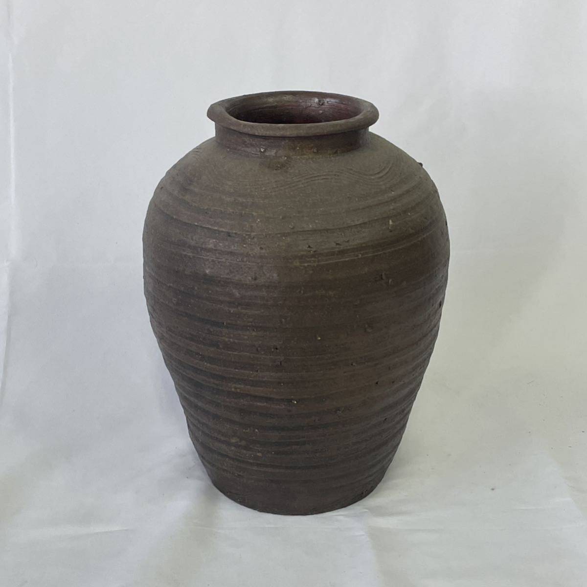 古備前 壺 備前焼 花入 花器 つぼ 超美品室町時代 波状文壷