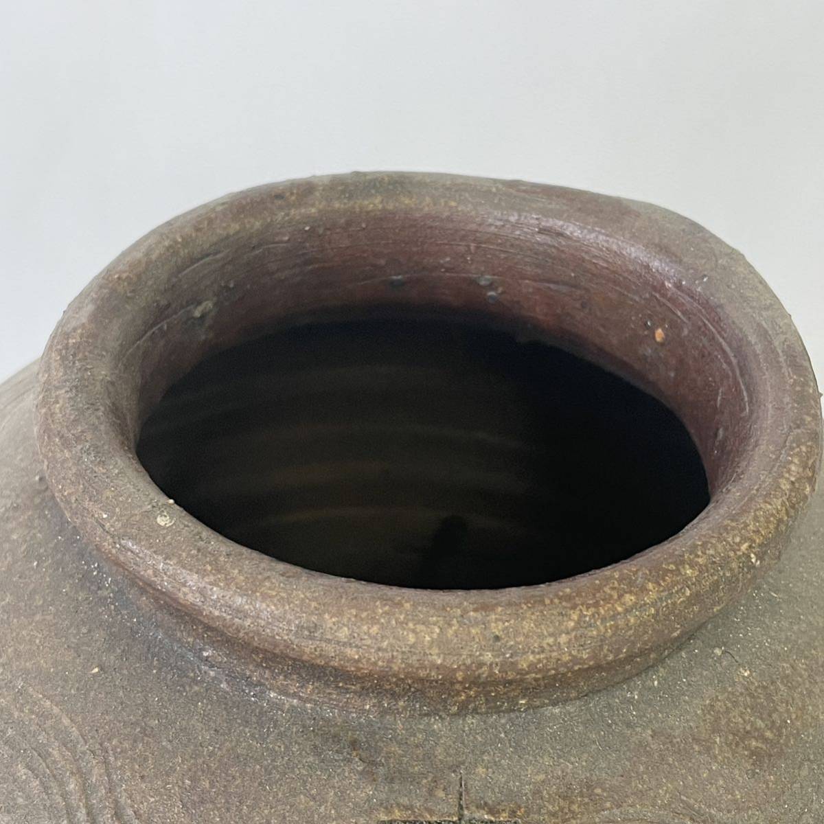 古備前 壺 備前焼 花入 花器 つぼ 超美品室町時代 波状文壷
