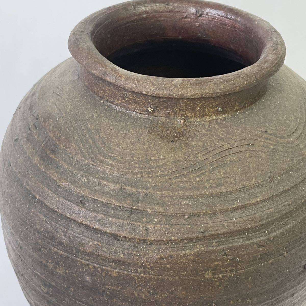 古備前 壺 備前焼 花入 花器 つぼ 超美品室町時代 波状文壷