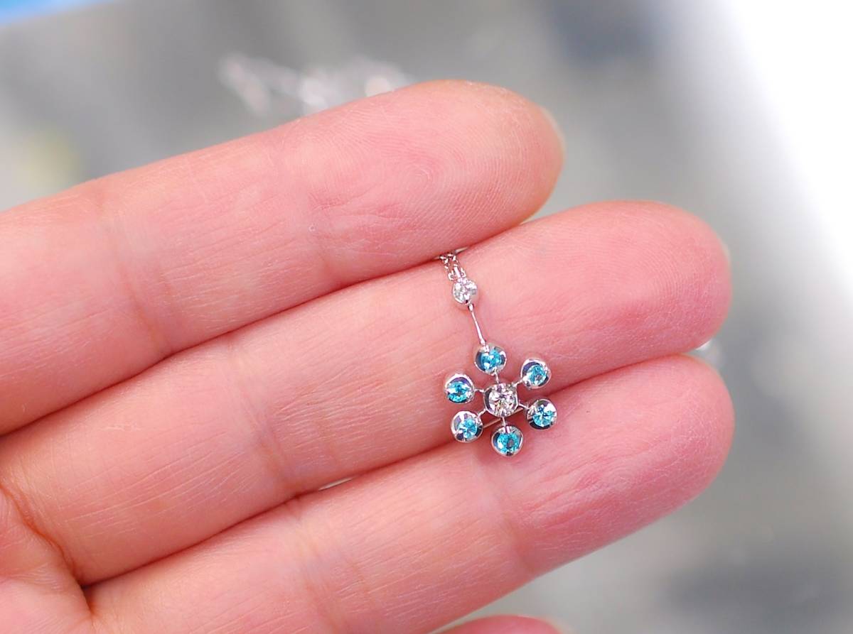 100円～】良質！天然パライバトルマリン 0.18ct 天然ダイヤモンド 