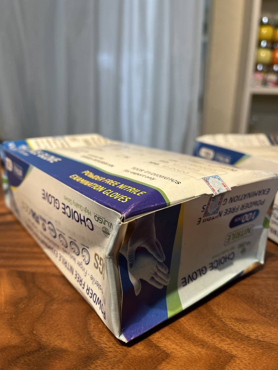 ニトリル 手袋 訳ありの通販 パウダーフリー 1000枚(10箱セット) 1000枚100枚✖️10訳あり特価品の 訳ありLサイズニトリルグローブ1000枚入　格安