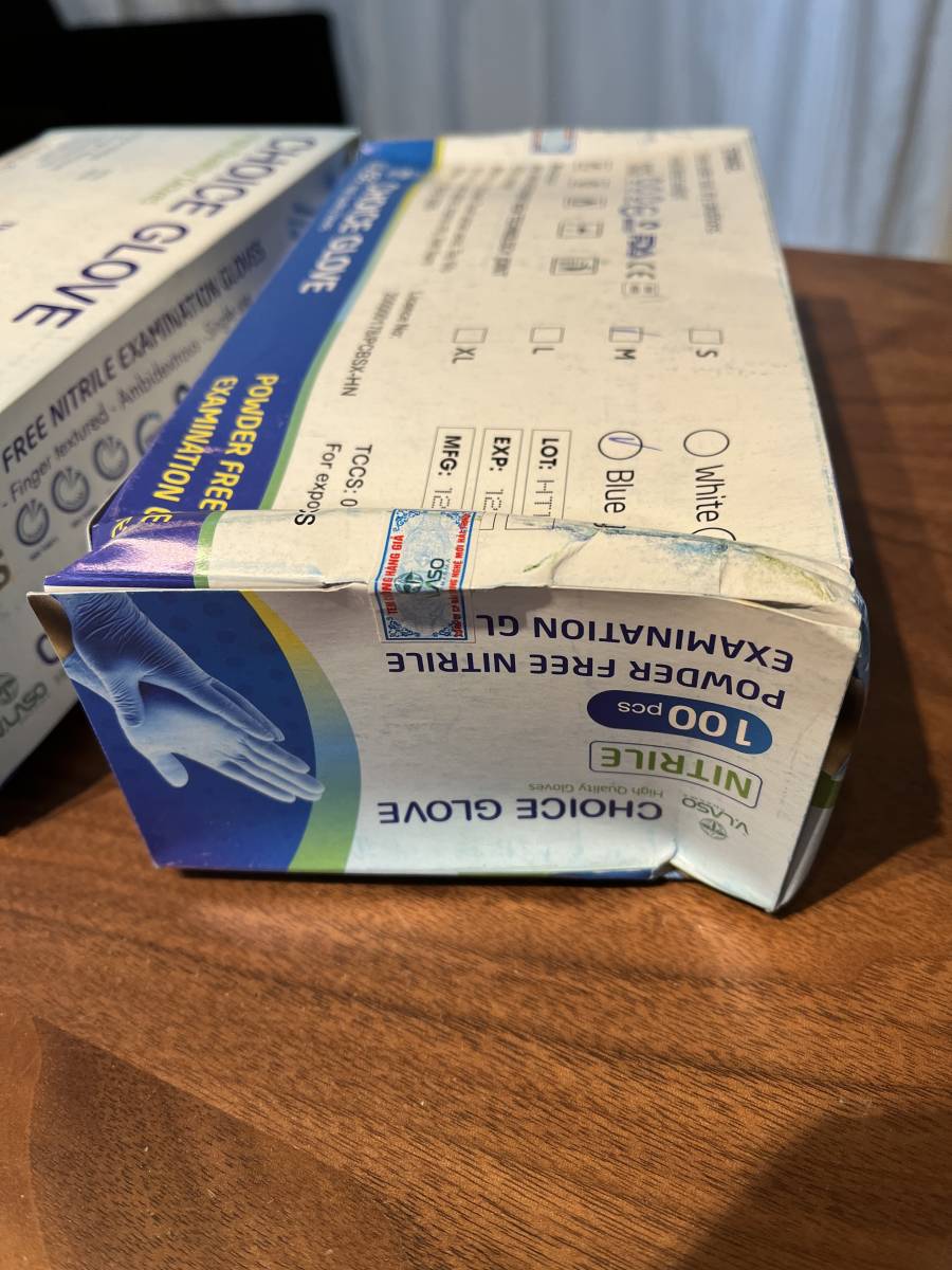 ニトリル 手袋 訳ありの通販 パウダーフリー 1000枚(10箱セット) 1000枚100枚✖️10訳あり特価品の 訳ありLサイズニトリルグローブ1000枚入　格安