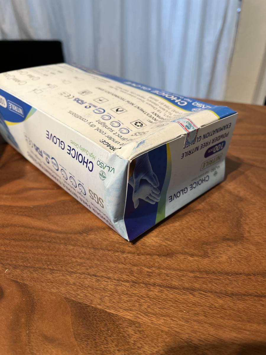 ニトリル 手袋 訳ありの通販 パウダーフリー 1000枚(10箱セット) 1000枚100枚✖️10訳あり特価品の 訳ありLサイズニトリルグローブ1000枚入　格安