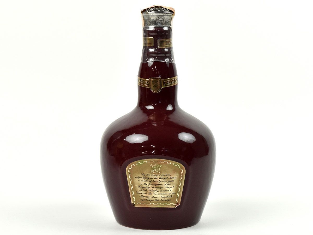 157668古酒〇未開栓 シーバス ロイヤルサルート21年 赤 陶器 スコッチ