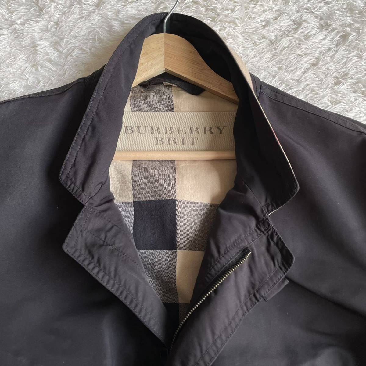 BURBERRY BRIT/バーバリーブリット】メガチェック ロゴ 黒 ブラック 