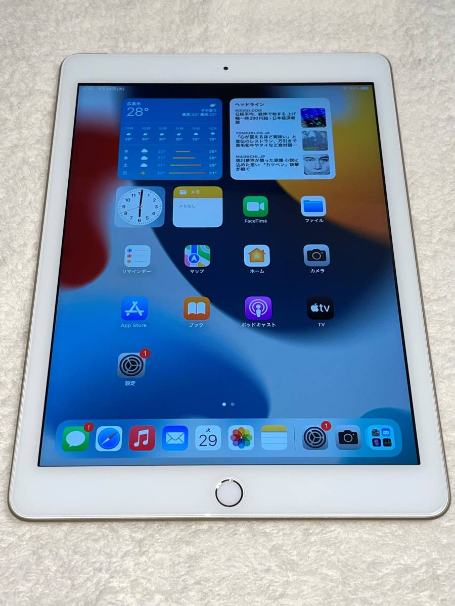 ★☆使用少★au★Apple★iPad 第5世代★32GB★Wi-Fi+Cellモデル★MPG42J/A★Model A1823★ゴールド Gold☆★