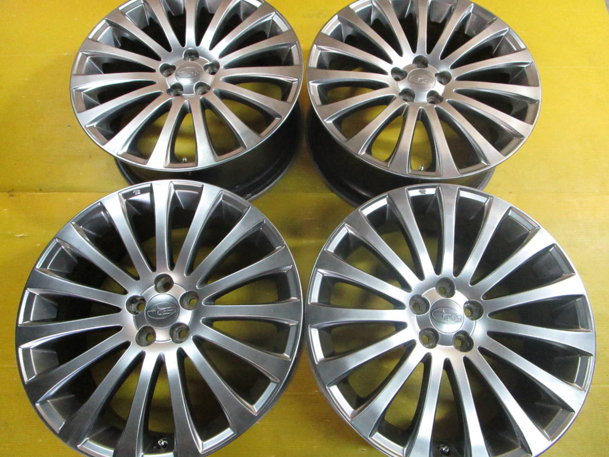 スバル純正OP stiホイール4本美品 18インチ7.5j＋55 PCD100 スバル純正