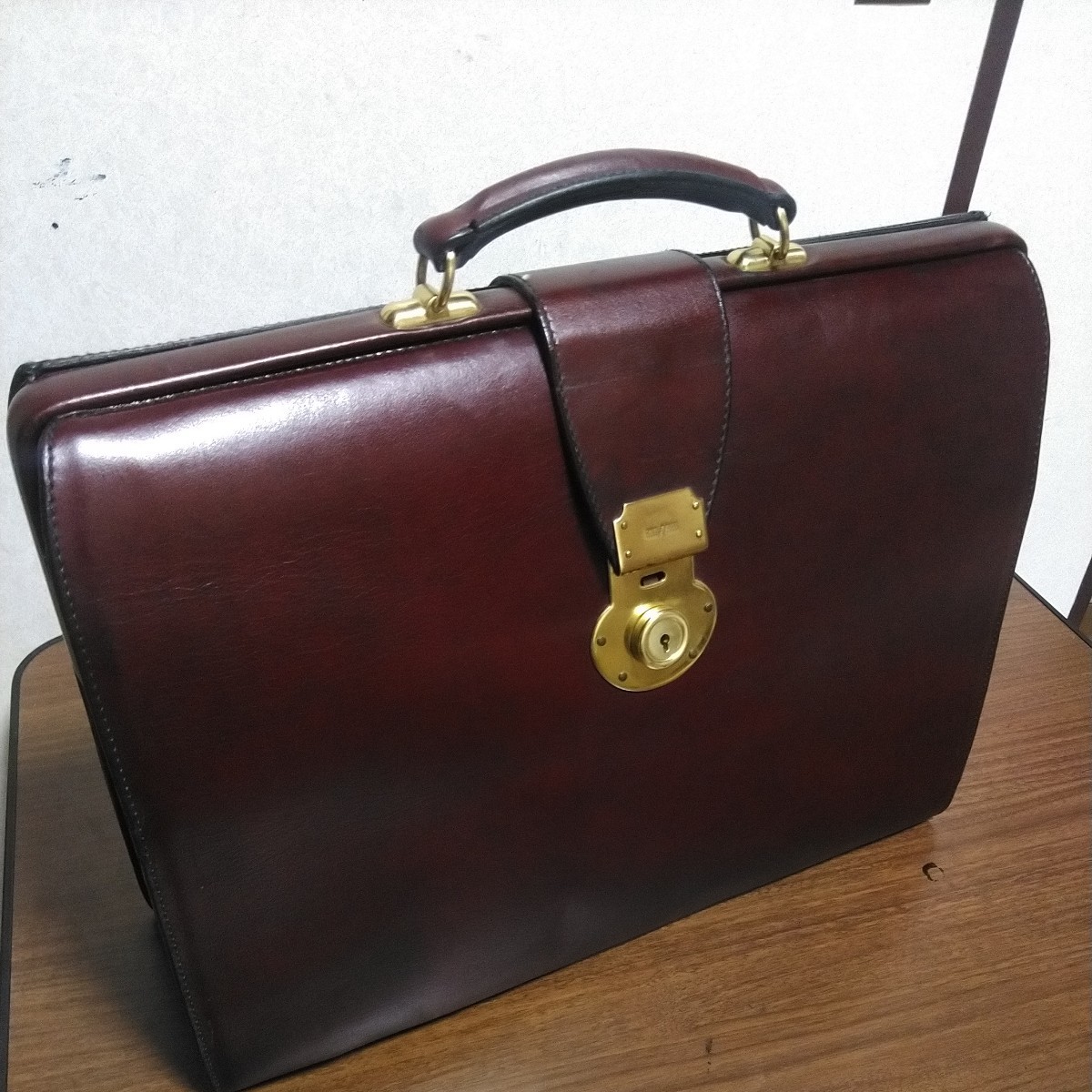 美品　GOLD PFEIL オックスフォード　レザーダレスバッグ