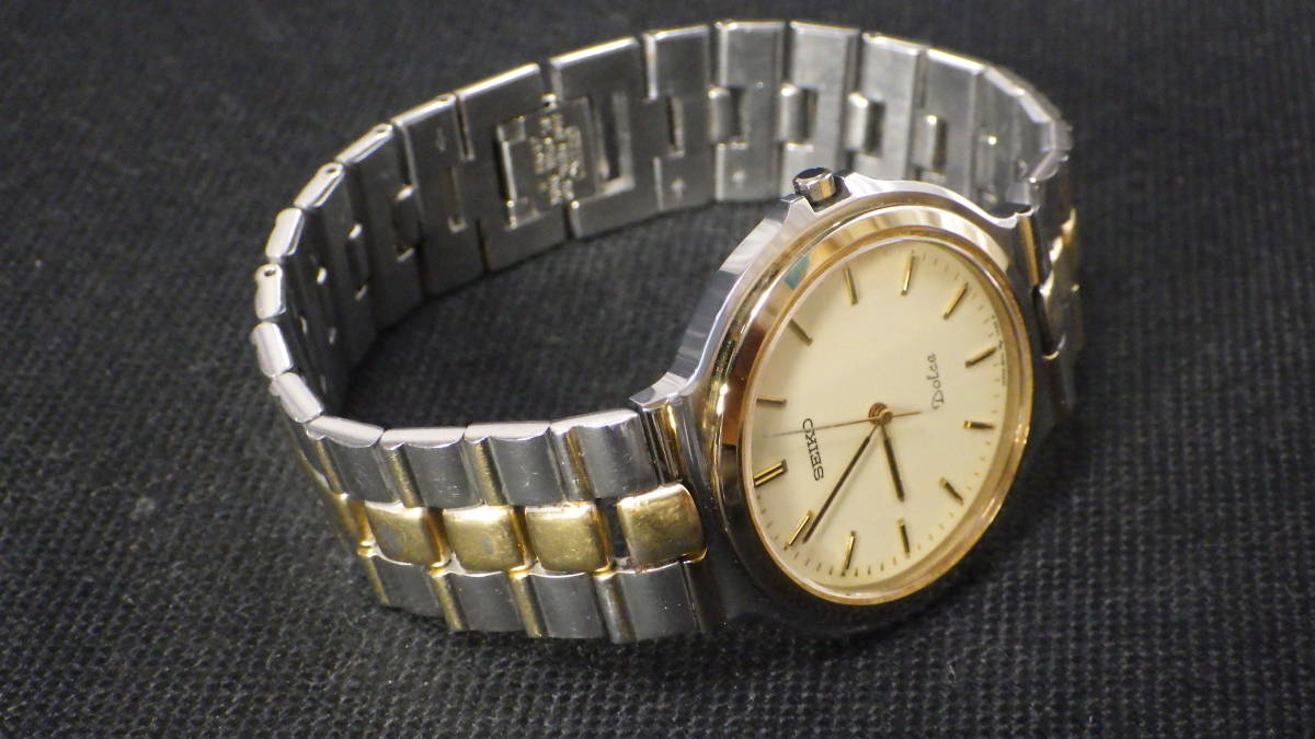 ☆SEIKO セイコー DOLCE ドルチェ 8N41-7020 アイボリー文字盤 メンズ