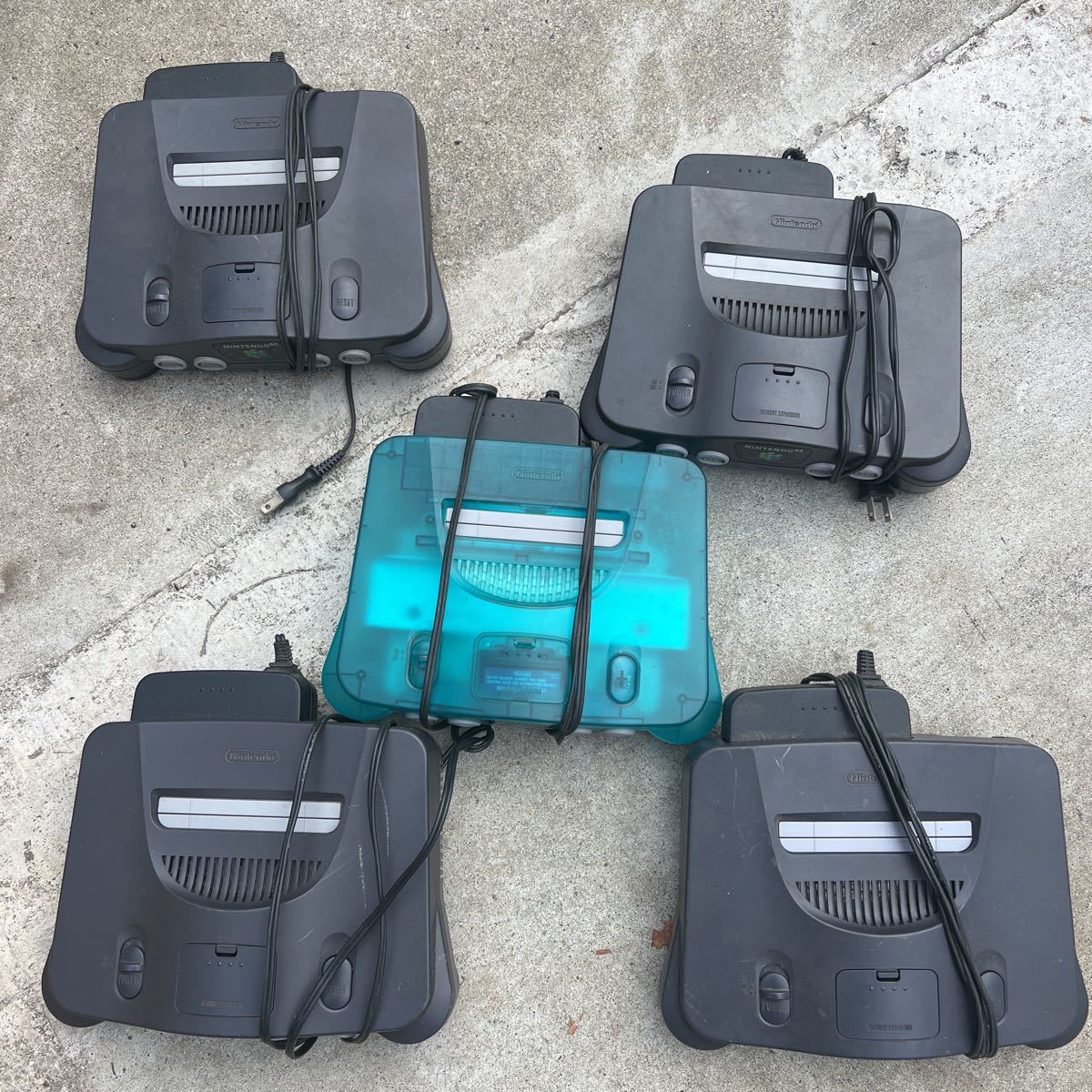 中古 任天堂 NINTENDO64 ニンテンドー64 NUS-001/5点セット/発送サイズ100cm