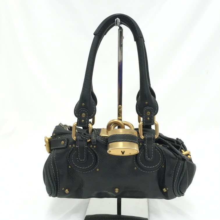 Chloe　クロエ　ミニパディントン　ハンドバッグ　黒【BIAK0076】