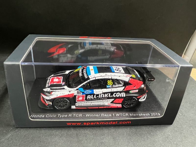 SPARK 1/43 S8954 ホンダ シビック タイプ-R TCR ウイナー レース１WTCR マラケッシュ 2019