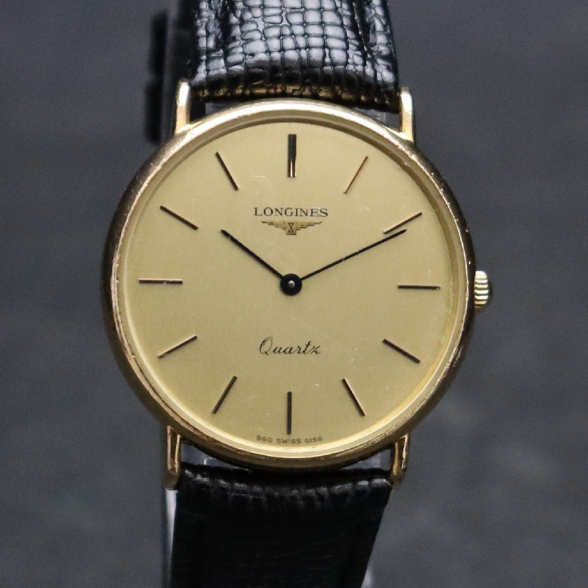 LONGINES ロンジン クォーツ 960 SWISS 6156 ゴールドカラー ラウンド 