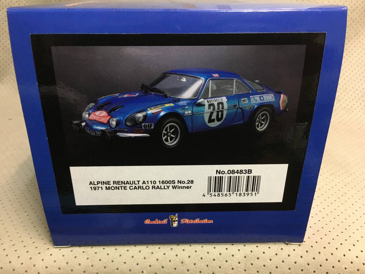 京商 1/18 アルピーヌ・ルノーA110 1600S 1971 Monte Carlo Rally Winner 未展示品 