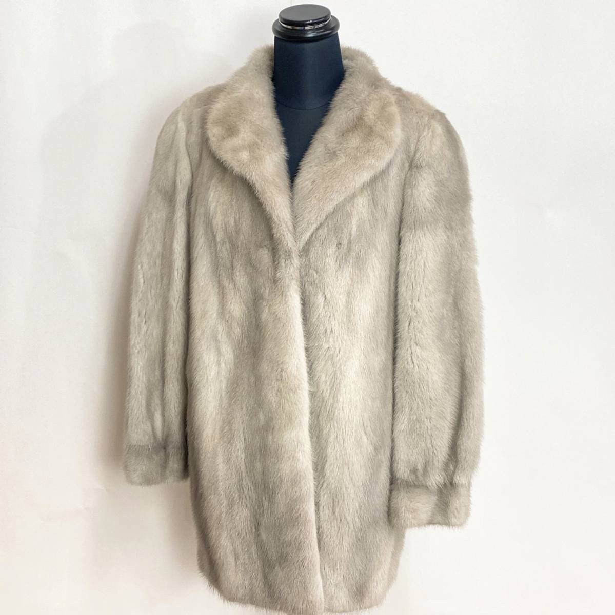 美品✨毛皮 ミンク コート ブラック ムーンバット ファーフラッシュ 13号 FUR FLASH MOON BAT ミンク リアルファー ハーフコート 13号 ファー