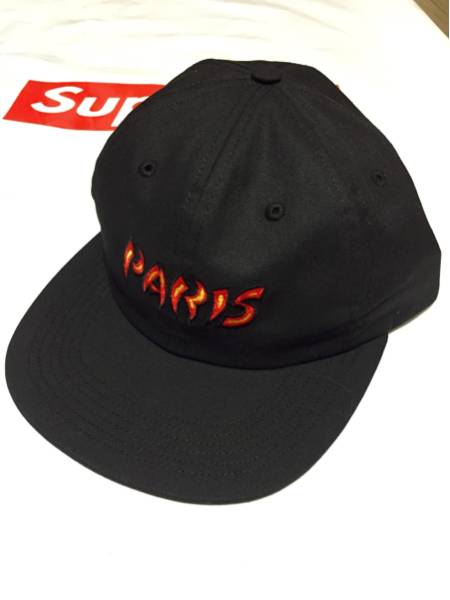 直送品大感謝価格 supreme Paris 6-Panel 16ss Black 黒 S Logo 【公式