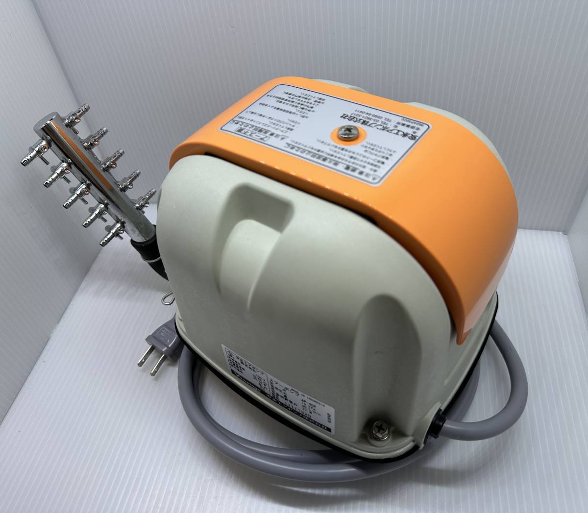 AP-40P 安永 エアーポンプ オリジナル 浄化槽 | : 1年保証付接続ホース付安永 安永エアポンプ ブロワー 分岐管 浄化槽エアーポンプ ペット用品 分岐装置 8連風量調節 浄化槽ブロワ