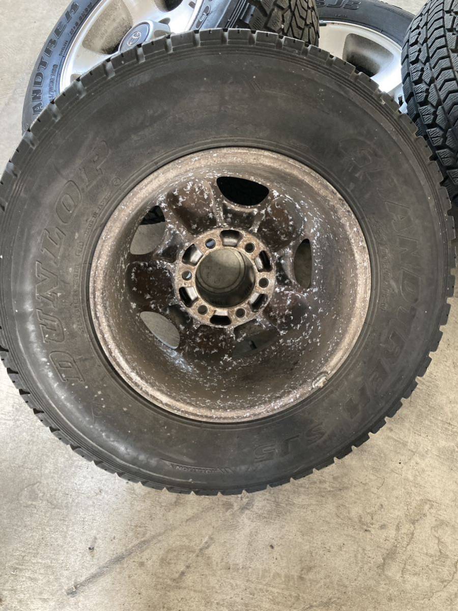 ランクル80 純正ホイール センターキャップ有りタイヤ付き4本セット  