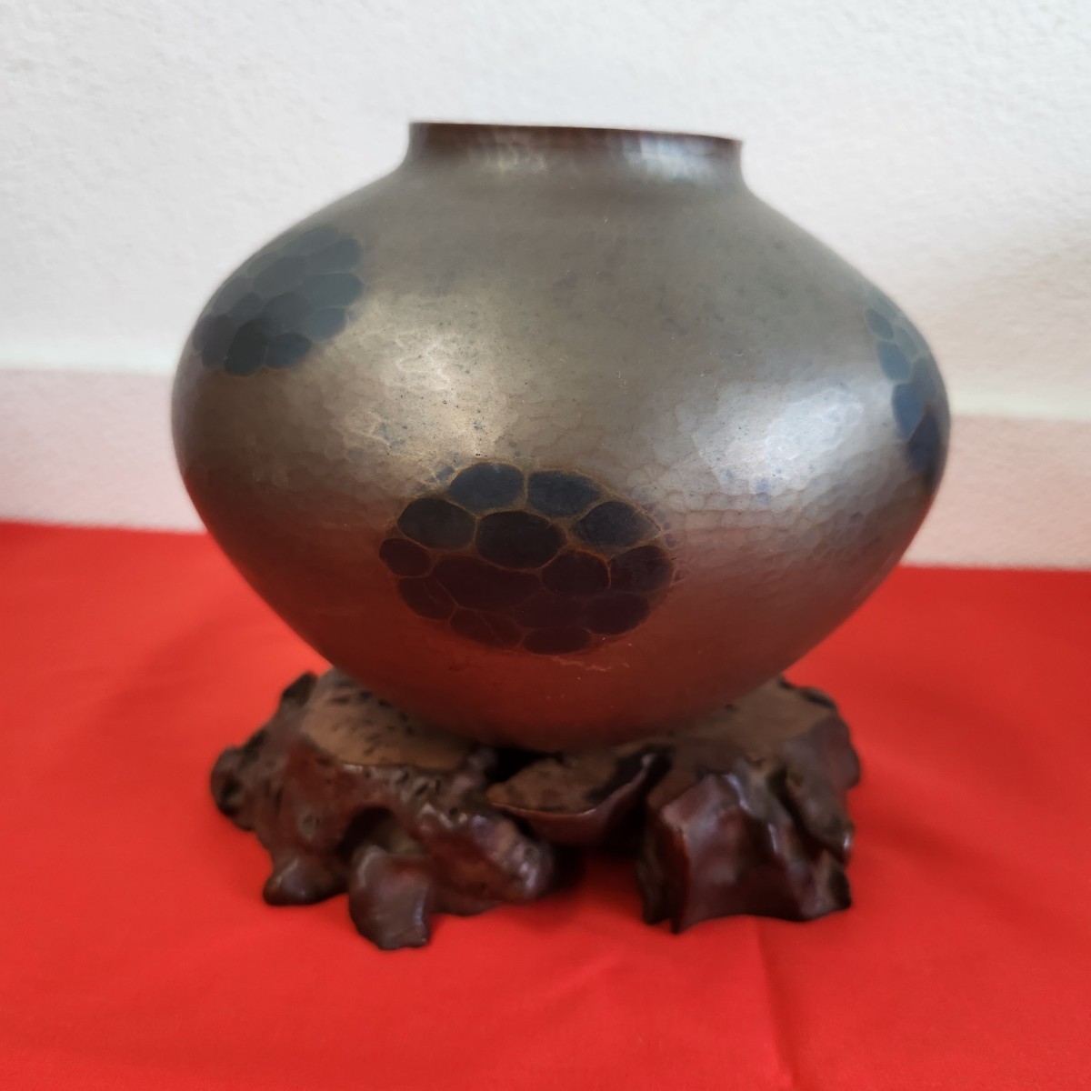 玉川堂　銅製品　花瓶　保管品 玉川堂 銅製品 花瓶 保管品 玉川堂 花瓶 銅製 茶道具 花器 花生 鎚起