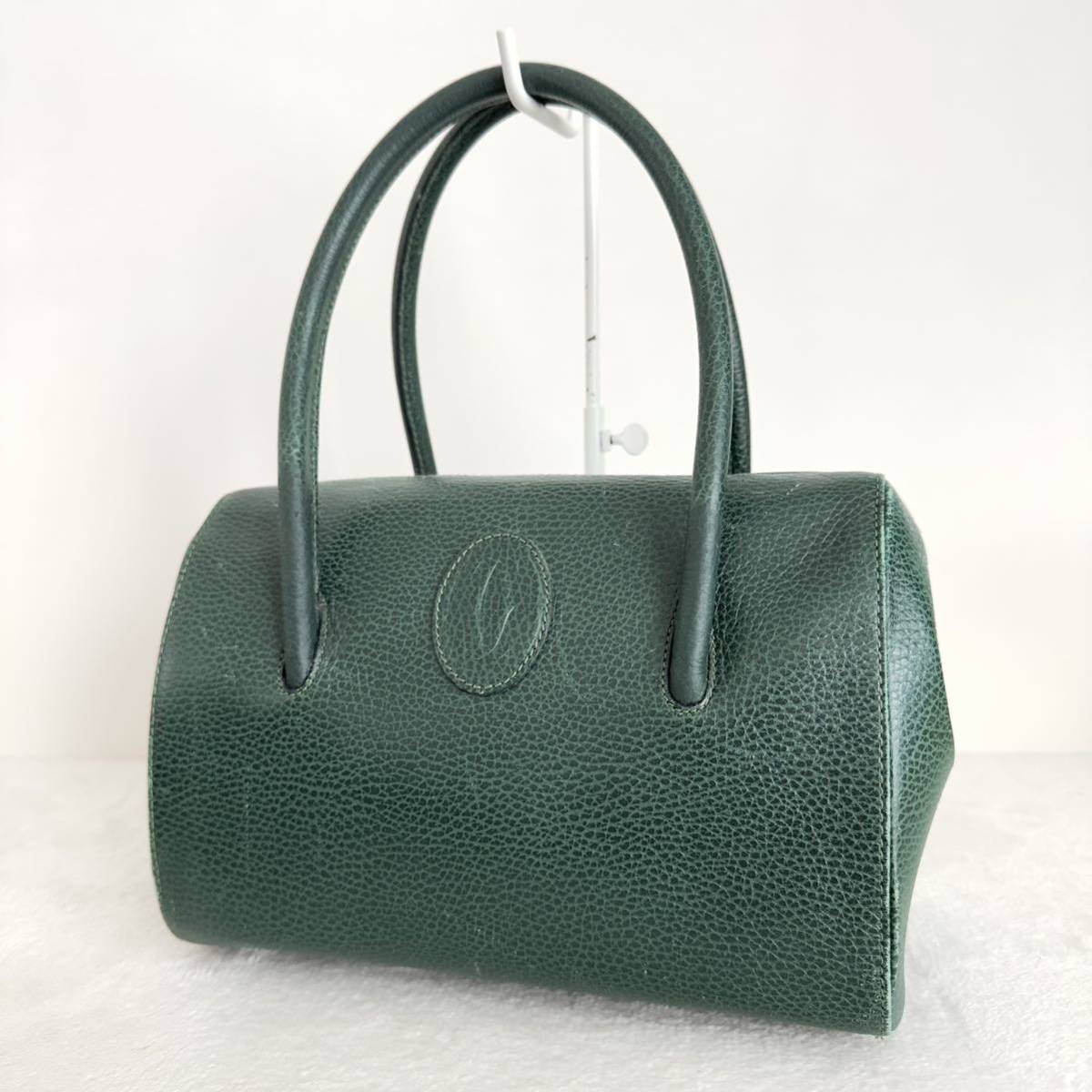 1円〜☆希少色 Cartier カルティエ ミニボストンバッグ ハンドバッグ 