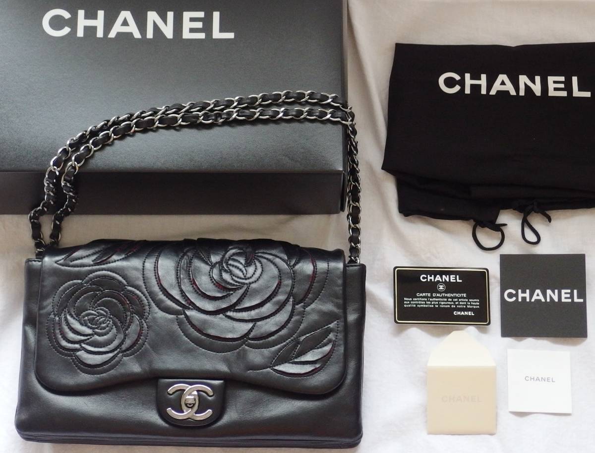 CHANEL シャネル バッグ カメリア チェーンショルダー ラムスキン  