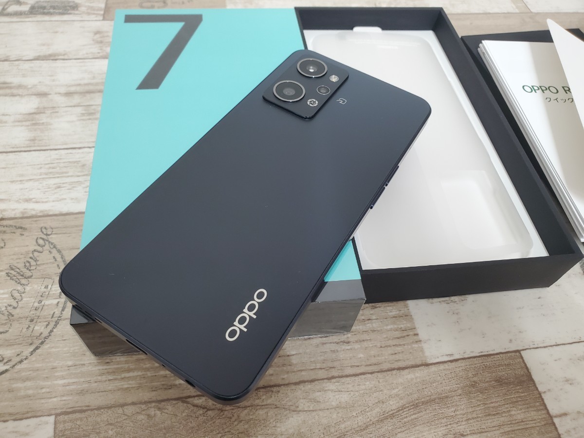 oppo reno7A ワイモバイル版 SIMフリー スターリーブラック 美品