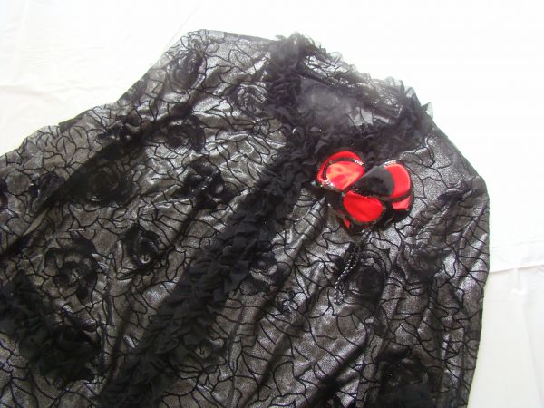 伊太利屋 イタリヤ 黒系 チュールレース フリル ジャケット 11 伊太利屋 イタリヤ 黒系 チュールレース フリル ジャケット 11