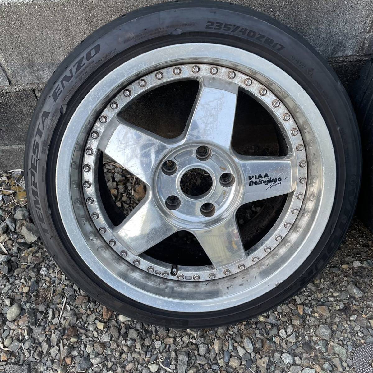 当時物 PIAA NAKAJIMA Racing 17インチ 9.5j +38 5穴 pcd114.3 2本 