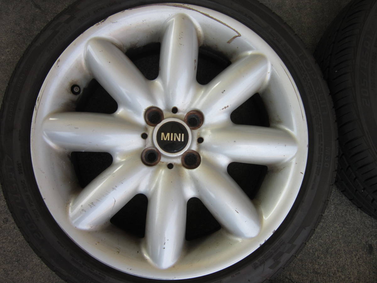 BMW MINI ホイール＆MOMO タイヤ 17インチ 7J +48 PCD100 4穴 205/45R17 4