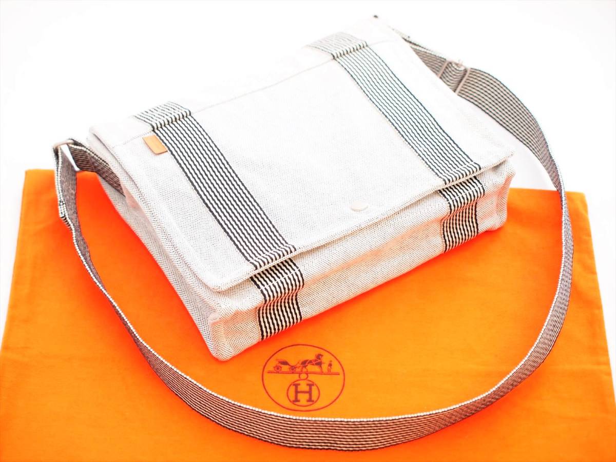 1円 エルメス フールトゥ バサス MM ショルダーバッグ DK796 1円 角 