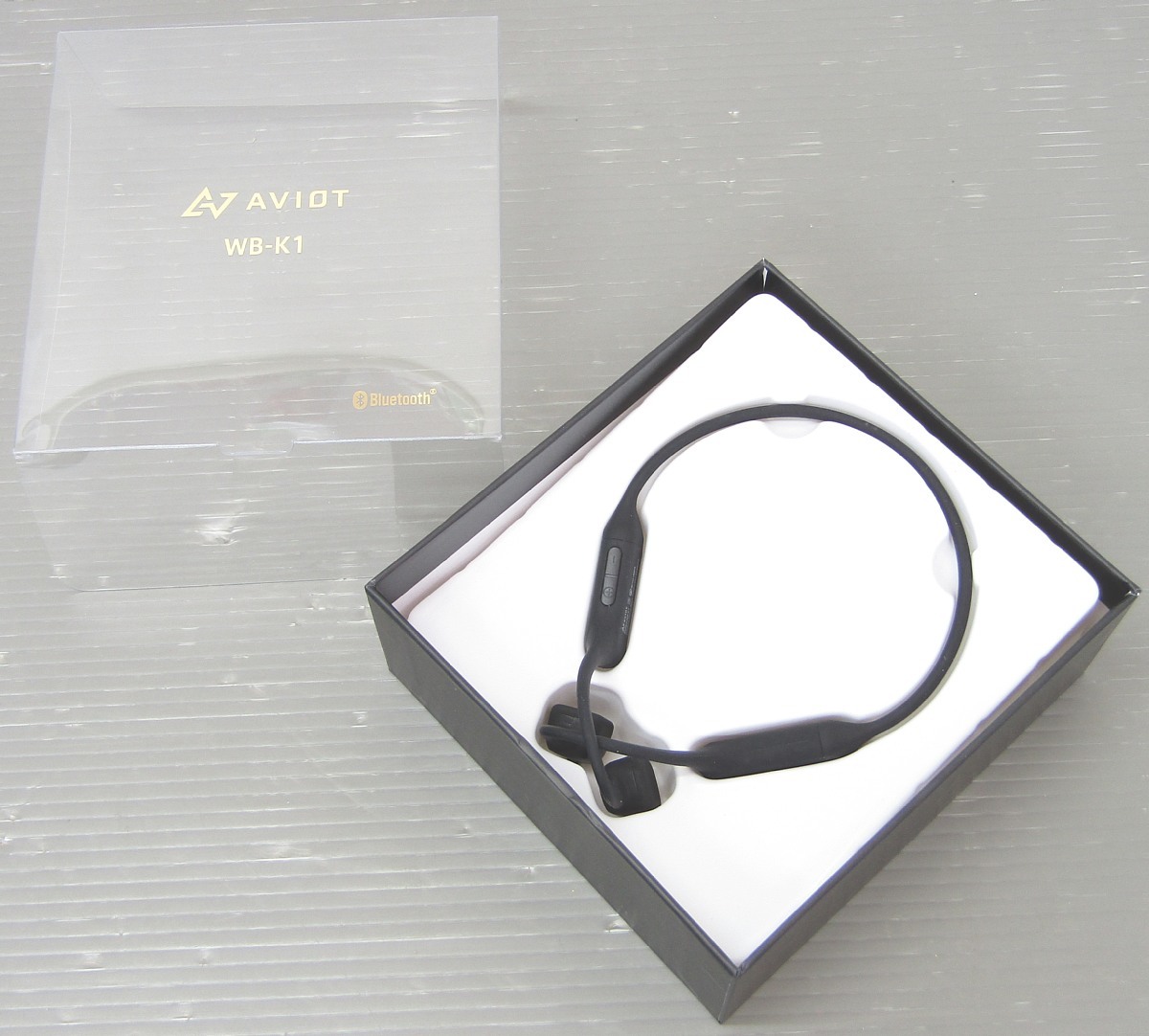 AVIOT アビオット Bluetooth ワイヤレス 骨伝導 ヘッドホン WB-K1 ブラック used