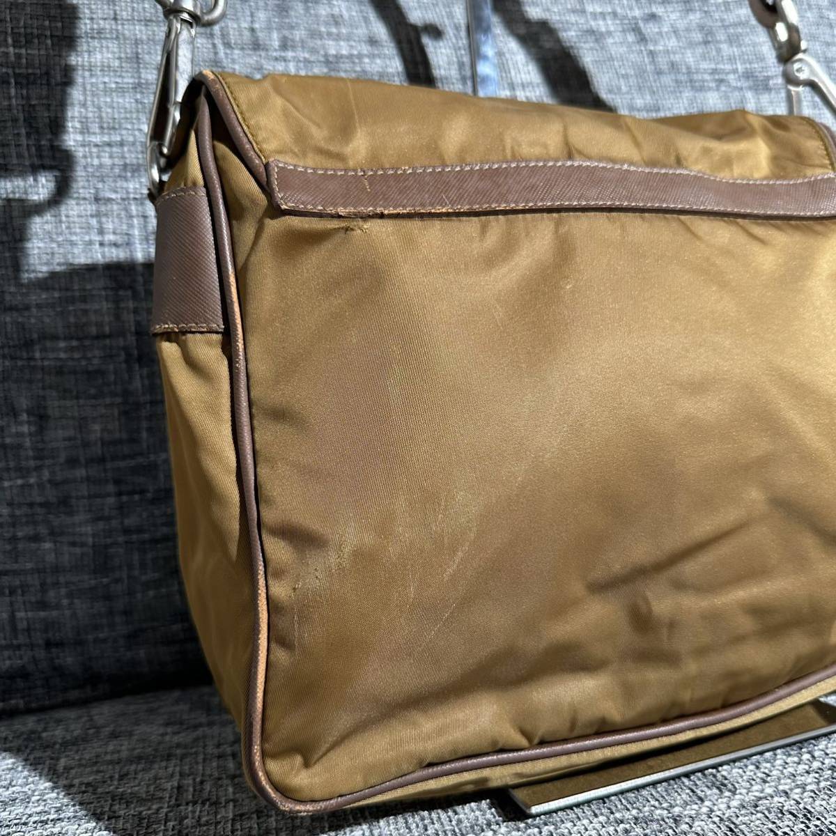 Prada プラダ ワンショルダーバッグ 肩掛け ブラウン archive 1円 