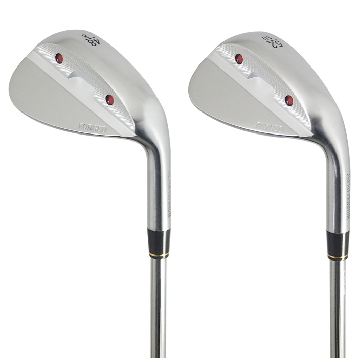 1円★オリジナル 軟鉄鍛造 ノーロゴウェッジ　48度+52度 2本組セット★適合スコアライン/NiCrサテンメッキ★