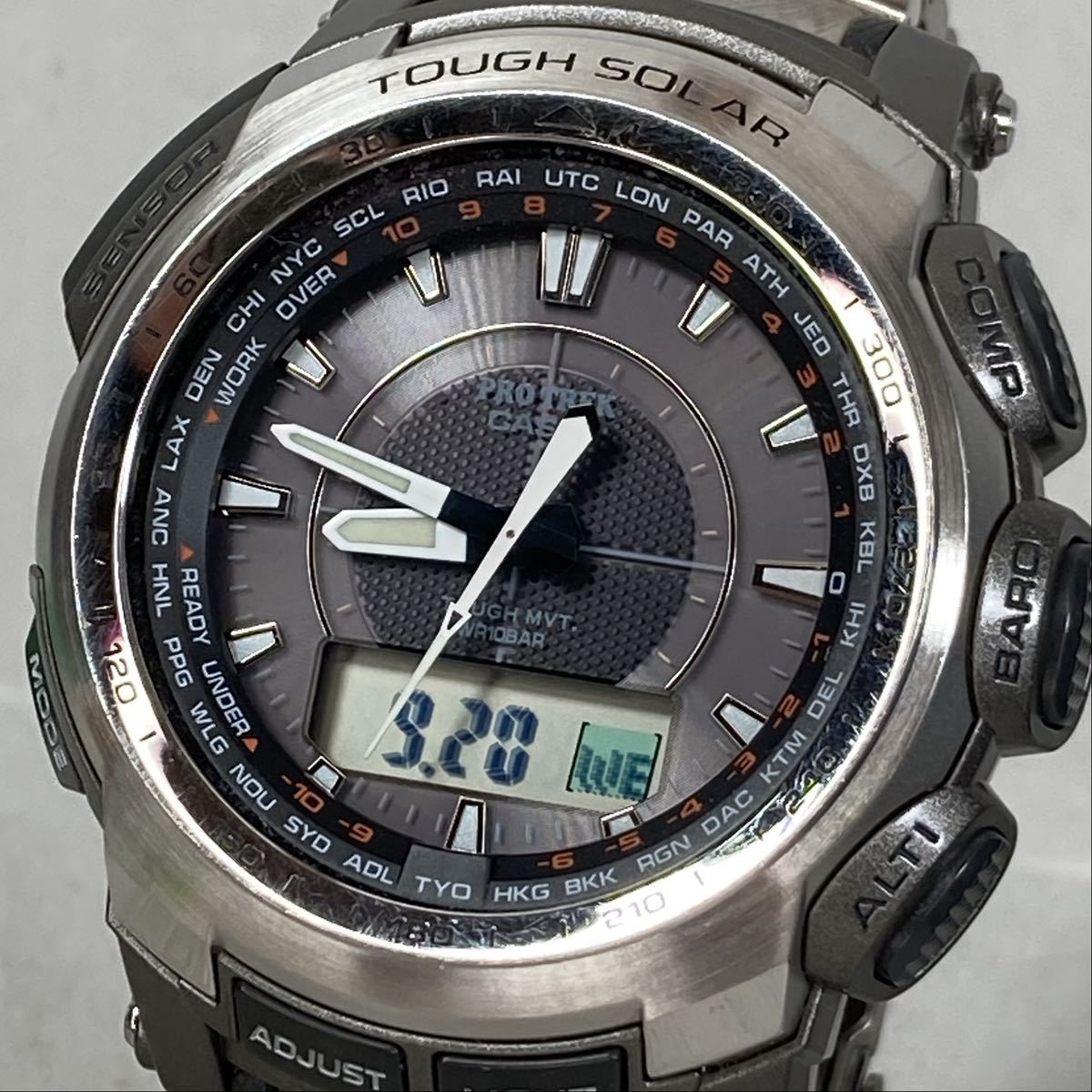 極美品 PROTREK PRW-5100T-7JF タフソーラー 電波受信 電波ソーラー 