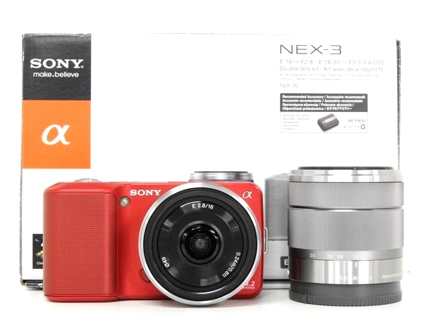 SONY α NEX-3 ダブルレンズキット レッド NEX-3D R F1774688