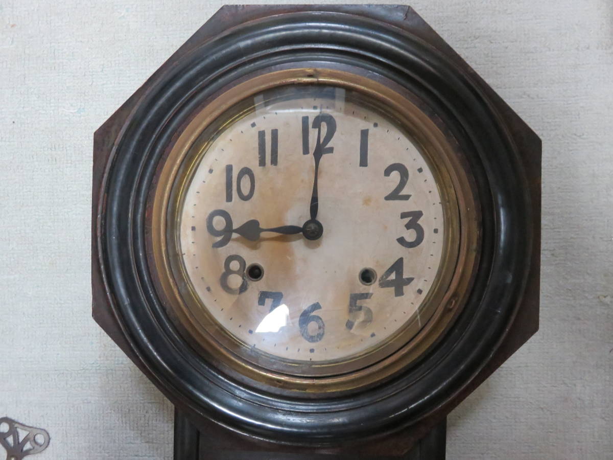 値下！精工舎SEIKO 大正五年八角形振り子時計 分解簡易整備注油済 動作良好品 昭和初期□精工舎 SEIKOSHA（セイコー）＜ハイグレード 8DAY＞ 八角型