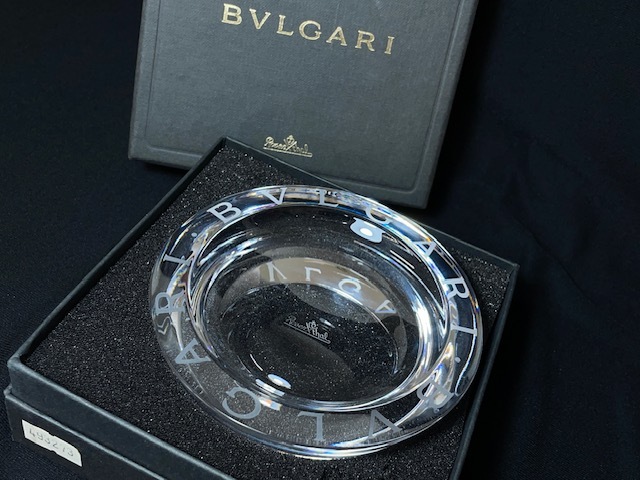 19978 美品 箱付 BVLGARI 灰皿 ローゼンタール ガラス クリスタル 小物