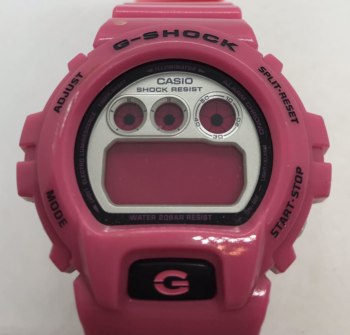 940-0378 CASIO G-SHOCK DW-6900CS ラバーベルト ピンク 電池切れ 動作 