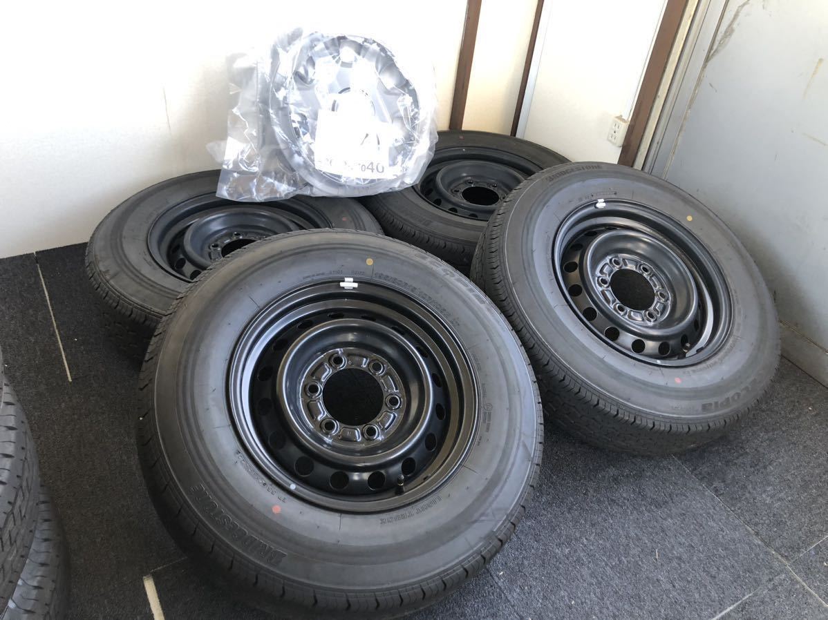 新車外し 200系 ハイエース 195/80R15 LT ブリジストン エコピア 純正