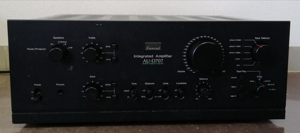 ジャンク品 サンスイ AU-D707 プリメインアンプ 横43cm SANSUI