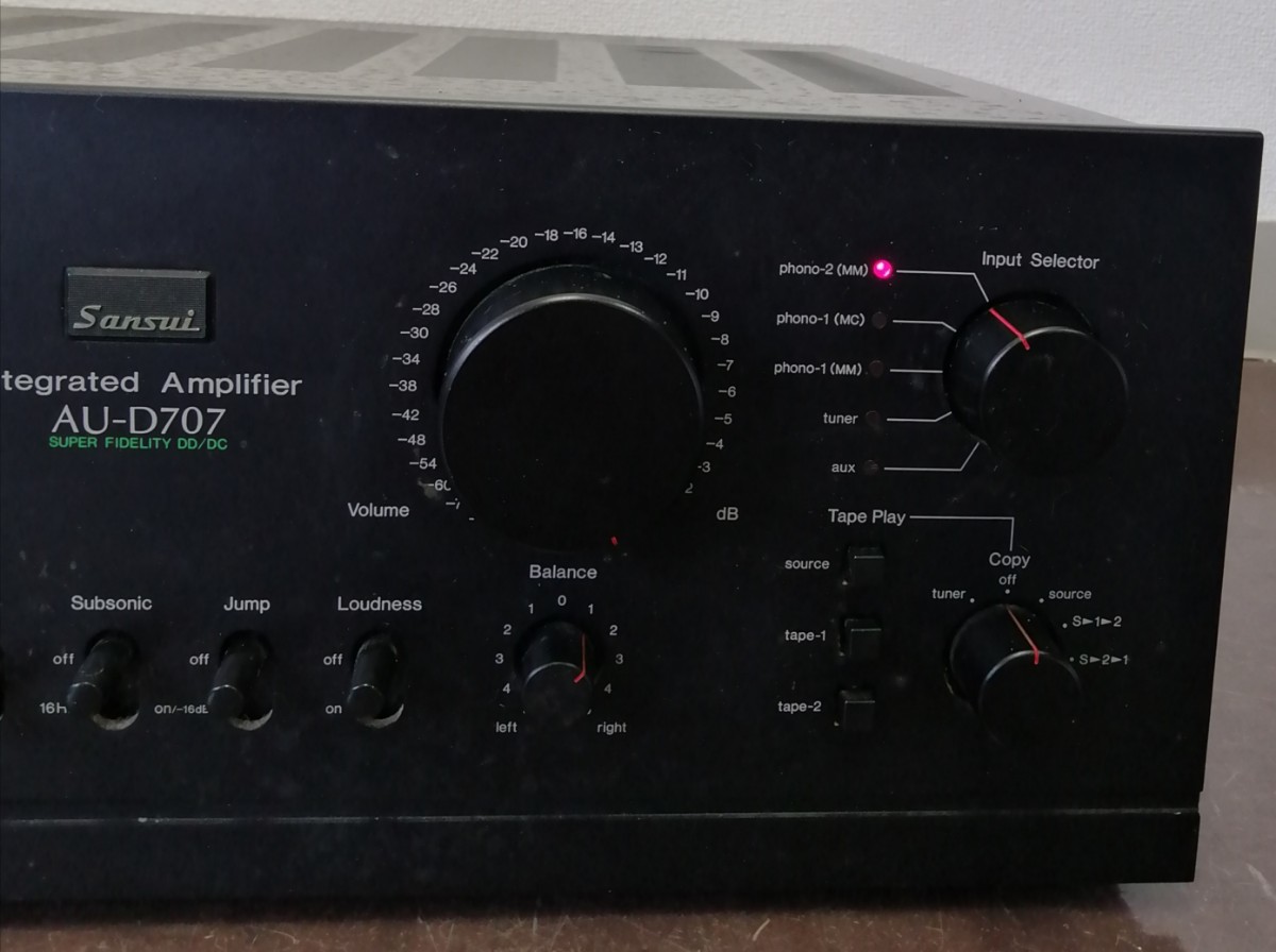 ジャンク品 サンスイ AU-D707 プリメインアンプ 横43cm SANSUI