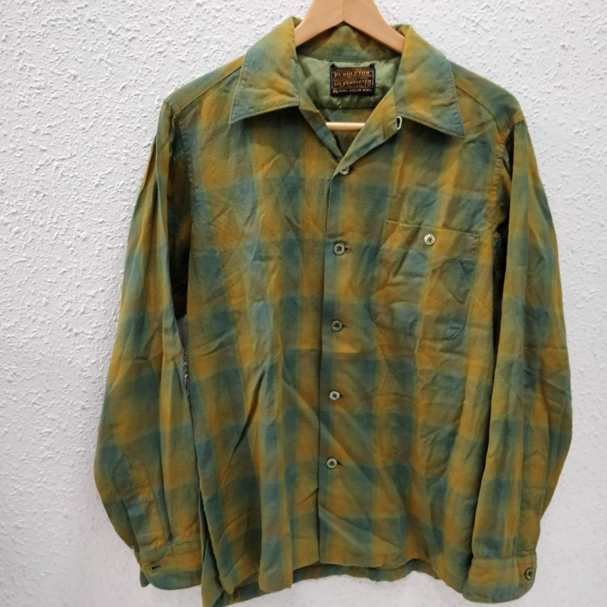USA製60s PENDLETON ペンドルトン チェック ウールシャツ ボックス
