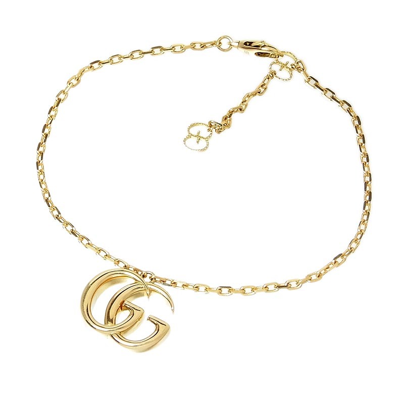 グッチ GUCCI GGマーモント ブレスレット K18YG ジュエリー 中古