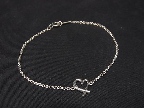 1円 ■美品■ TIFFANY＆Co. ティファニー パロマピカソ ラビングハート SV925 ブレスレット アクセサリー レディース シルバー系 AL4592