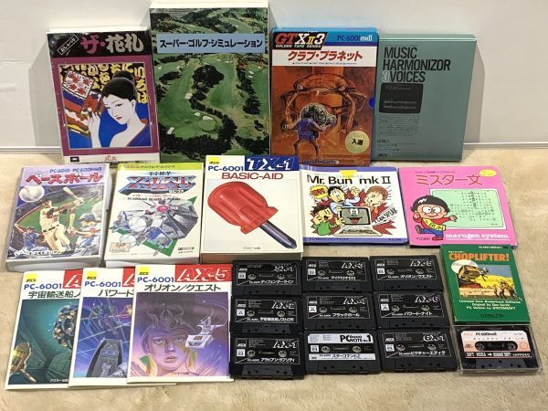 9-180-80 PC-6001系ゲームソフトまとめ ザ・花札/ゴルフ/クラブ・プラネット/ゼビウス/ベースボール/チョップリフター(動作未確認)